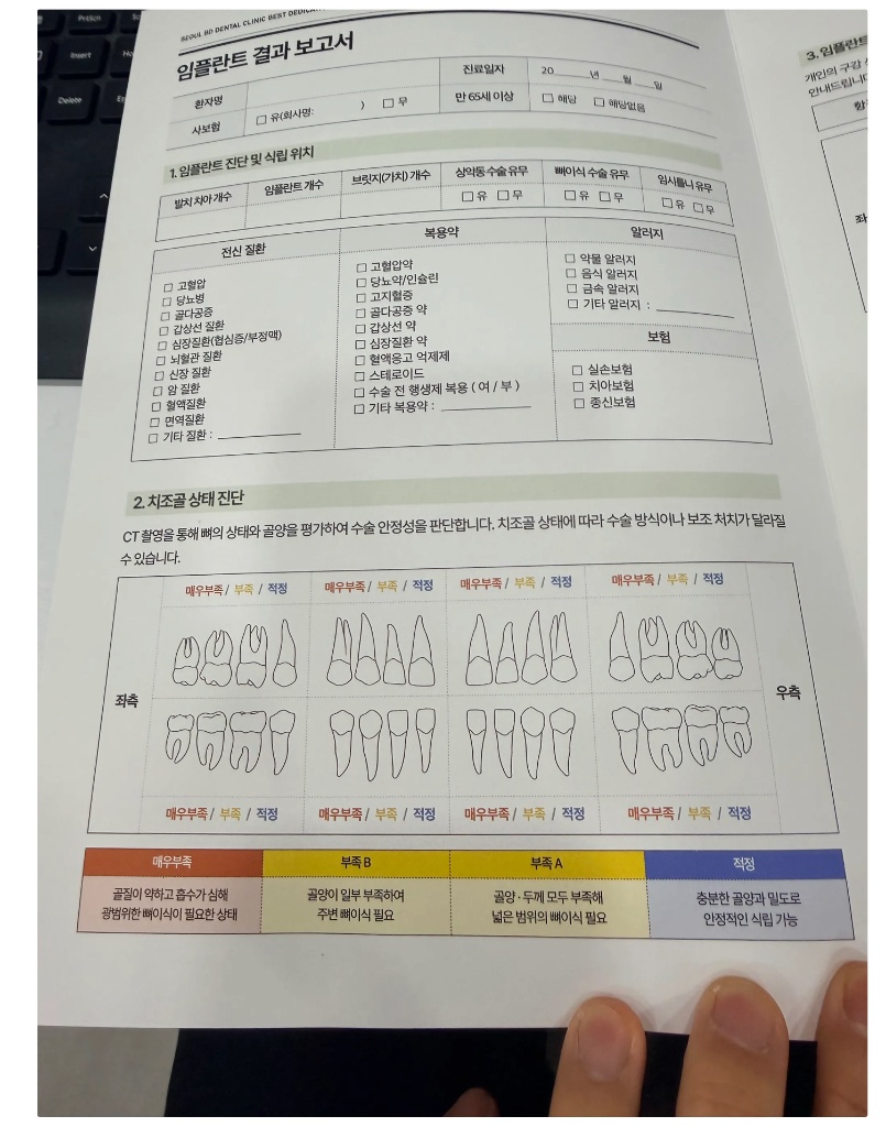 환자 결과 보고서